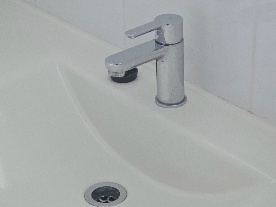 Bathroom sink after cleaning